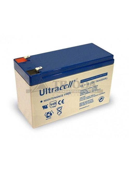 Ultracell AU-12070 12V 7Ah gondozásmentes akkumulátor (8db/karton)