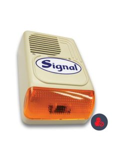   Signal PS-128-1S kültéri hang- és fényjelző sziréna kifújás elleni védelemmel (korábban: PS-128ASZ/Signal kültéri hang-fényjelző, 12V, beépített szabotázspanellel)