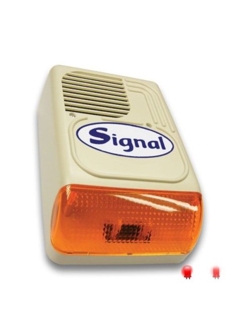 Signal PS-128-3 kültéri hang- és fényjelző sziréna központ állapotának jelzése funkcióval (korábban: PS-128AL-7 kültéri hang-fényjelző LED-es állapotjelzéssel)